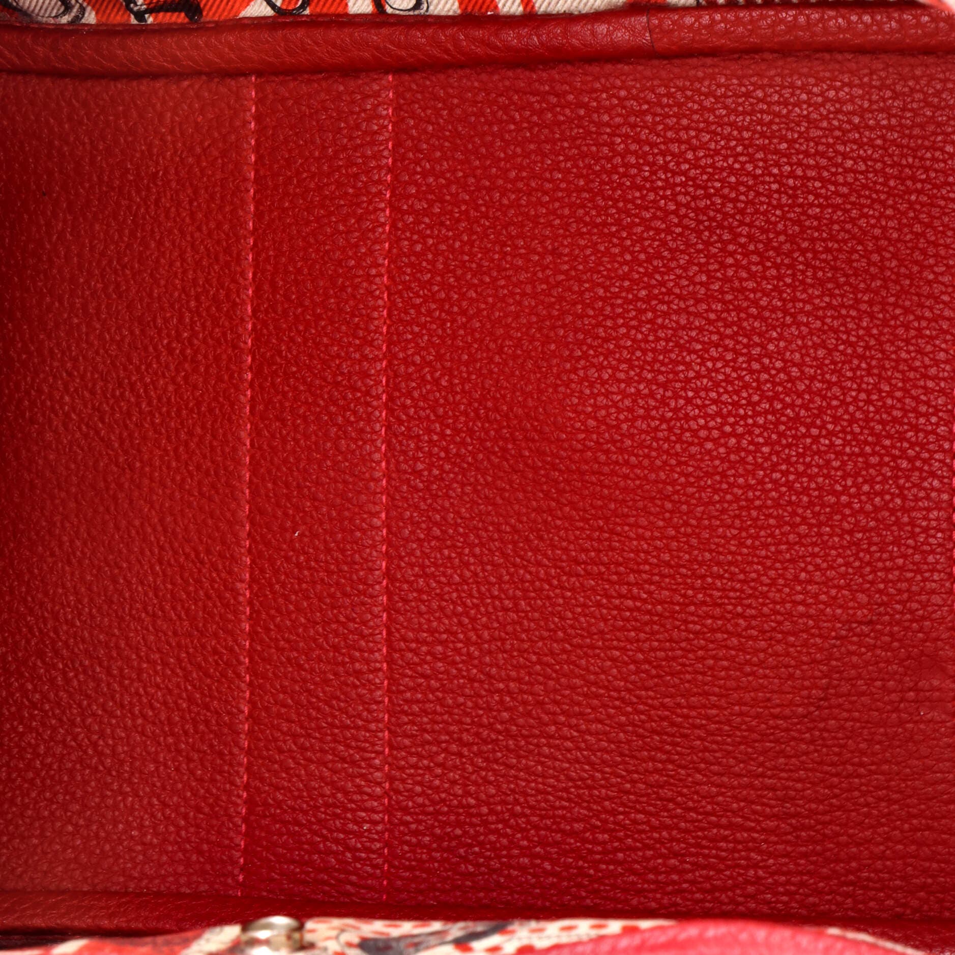Garden Party Tote Leather with Printed Interior 36, Alternate, color, Rouge Vif
