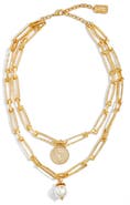 Karine Sultan Layered Pendant Necklace