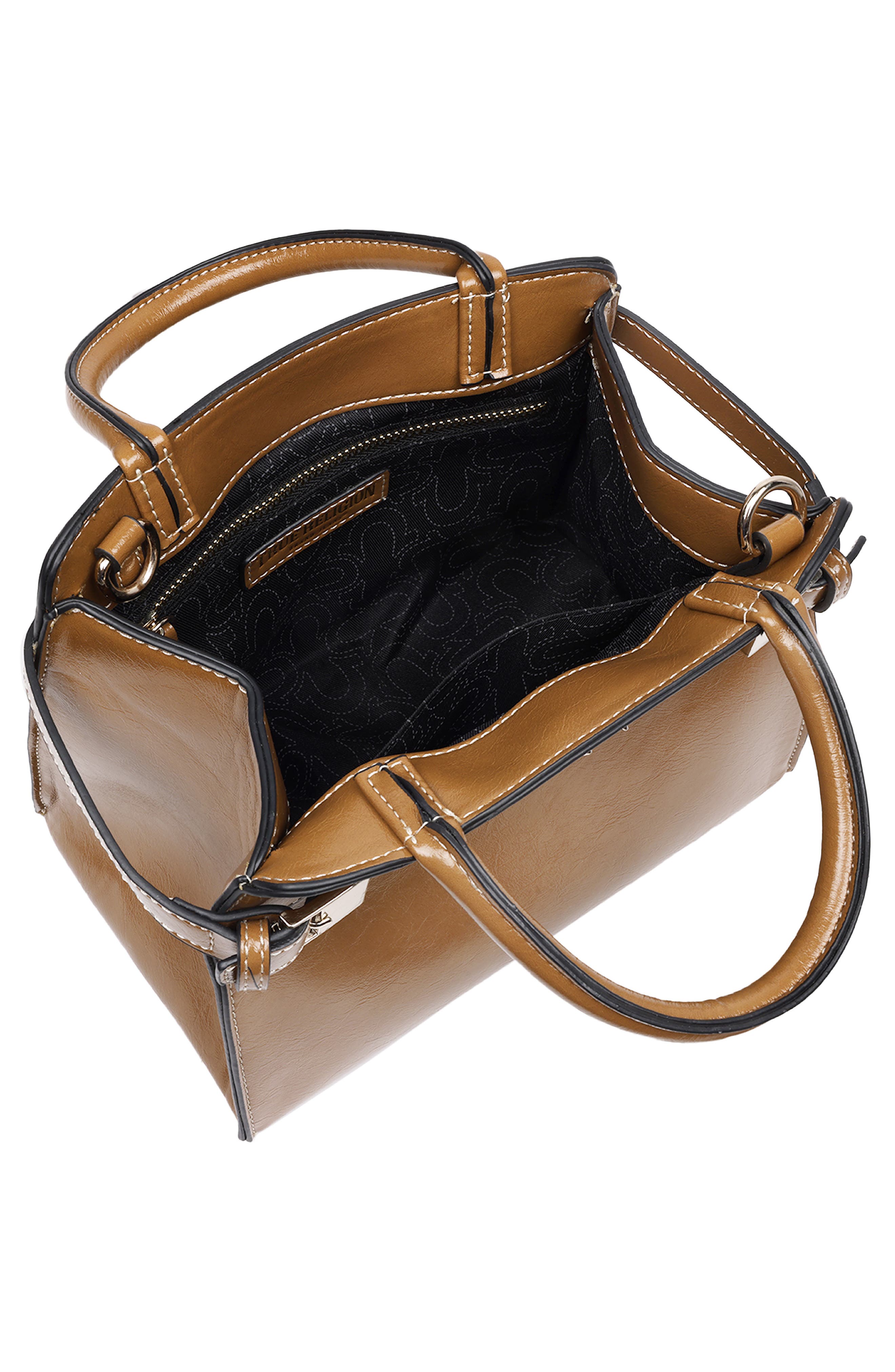 True Religion Buckle Tab Tote Bag, Alternate, color, Camel