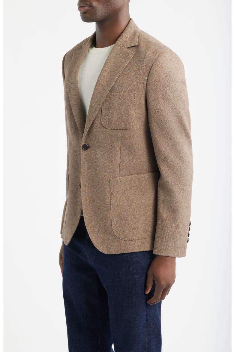 Henrik Trim Fit Brown Knit Cotton Blend Sport Coat, Alternate, color, BROWN KIWI TEXTURED KNIT