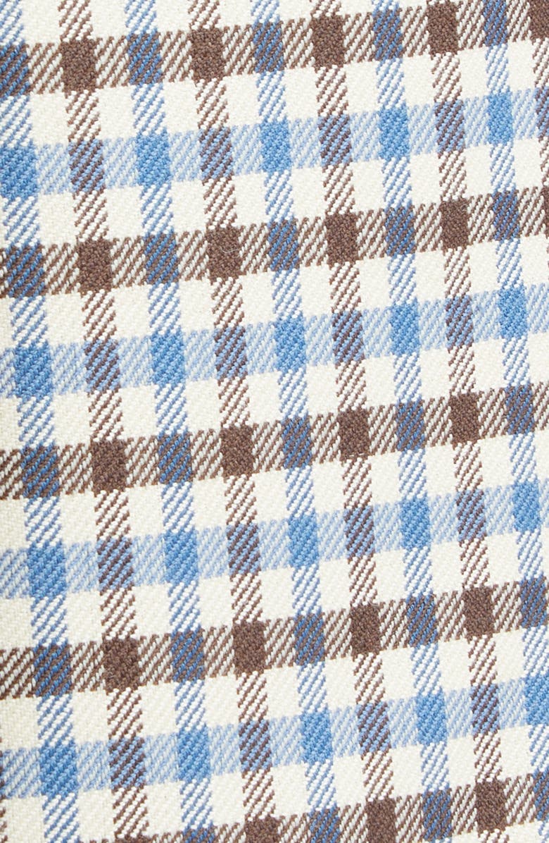 Max Mara Michelle Check Wool 
Cotton Wide Leg Ankle Pants, Alternate, color, Light Blue