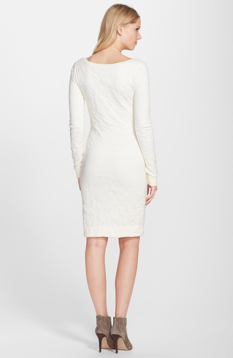 Cynthia Steffe Textured Long Sleeve Sweater Dress, Alternate, color, 