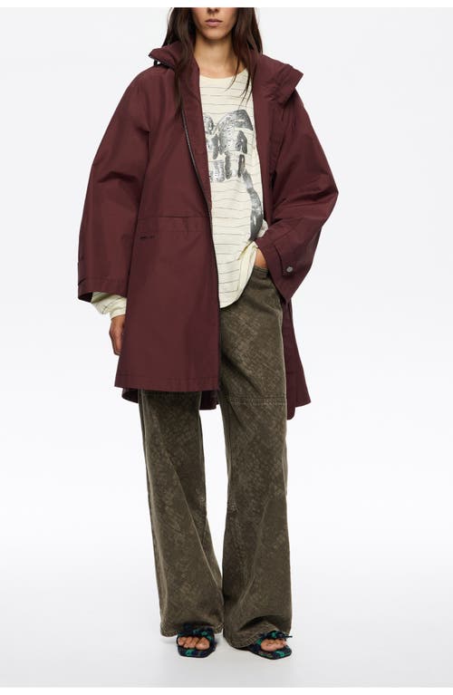 Bimba Y Lola A-line Trench In Burgundy