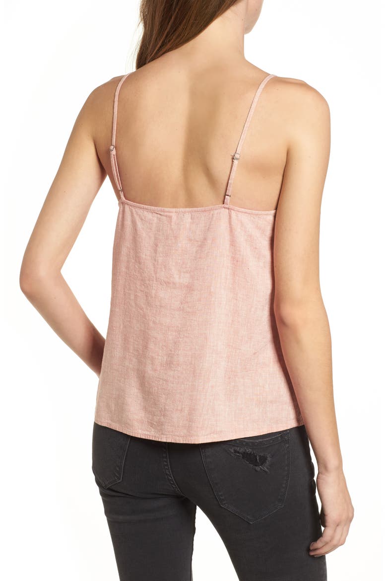Button Front Camisole, Alternate, color, PINK DAWN CROSSDYE
