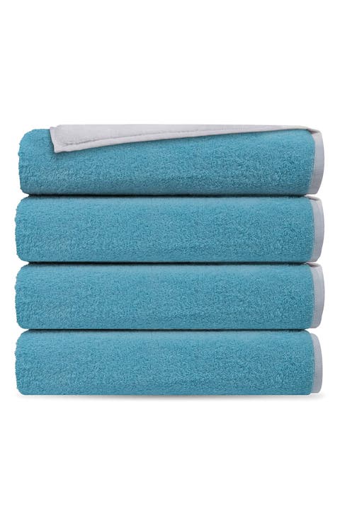 Set of 4 Double Face Turkish Cotton Washcloths