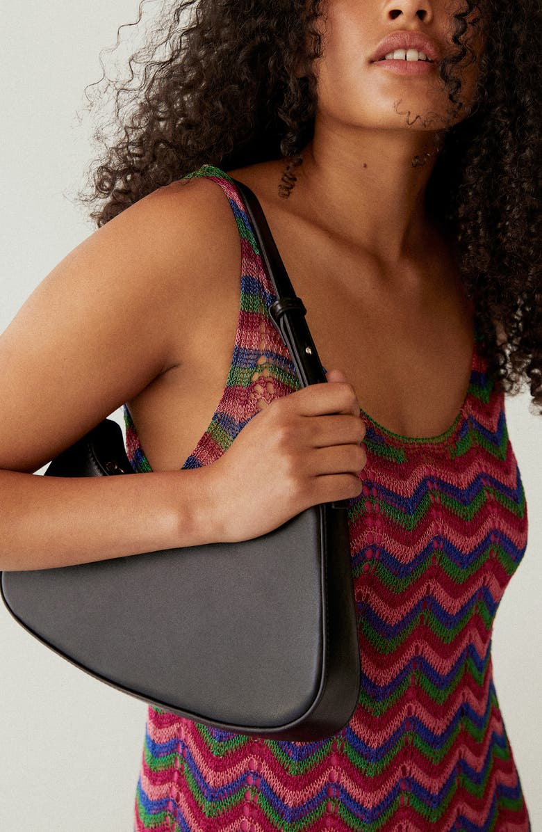 MANGO Baguette Faux Leather Bag, Alternate, color,