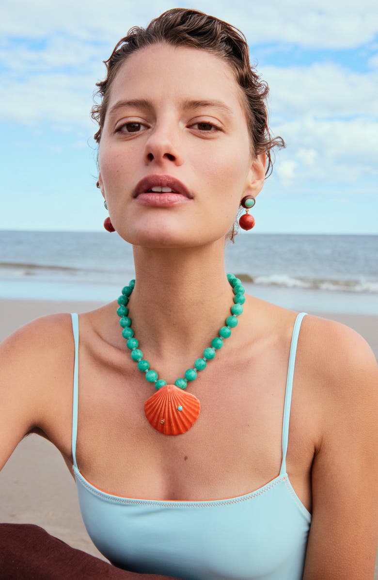 Lizzie Fortunato Laurel Semiprecious Stone Drop Earrings, Alternate, color, Red Multi