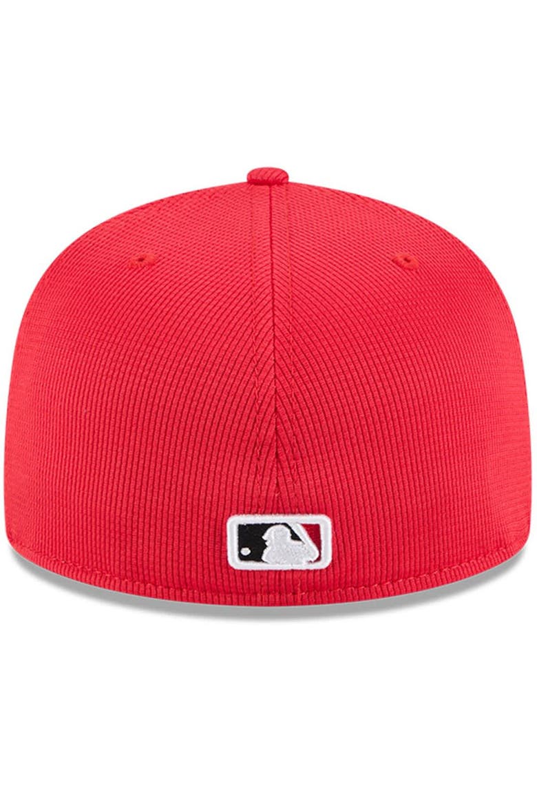 Men's New Era Red Cincinnati Reds City Connect Batting Practice 59FIFTY Fitted Hat, Alternate, color, Red