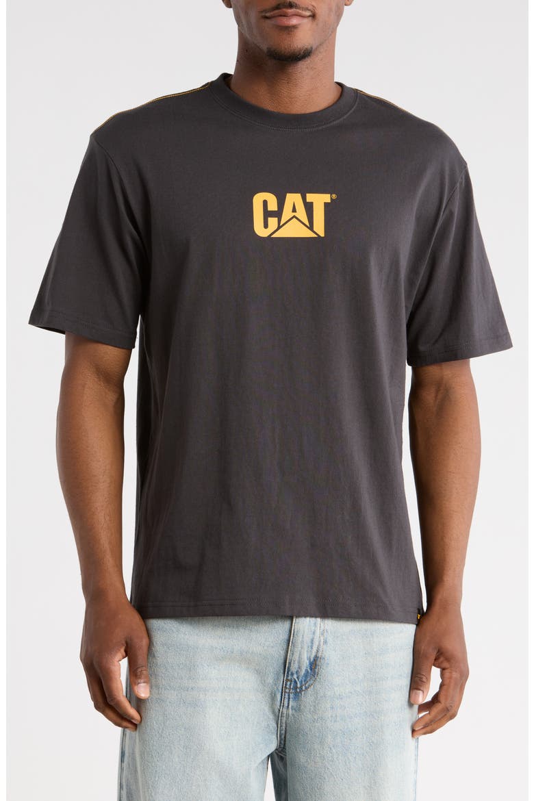 Washed Logo Heavyweight T-Shirt, Main, color, WASHED BLACK YELLOW