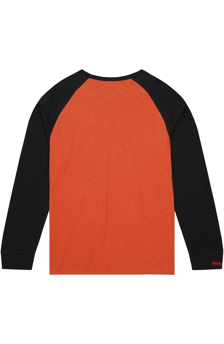 Mitchell & Ness Men's Mitchell & Ness Orange Texas Longhorns Legendary Slub Raglan Long Sleeve T-Shirt, Alternate, color,