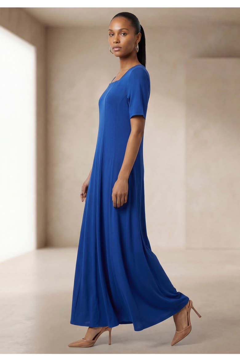 Square Neck Maxi Dress, Alternate, color, DARK SAPPHIRE