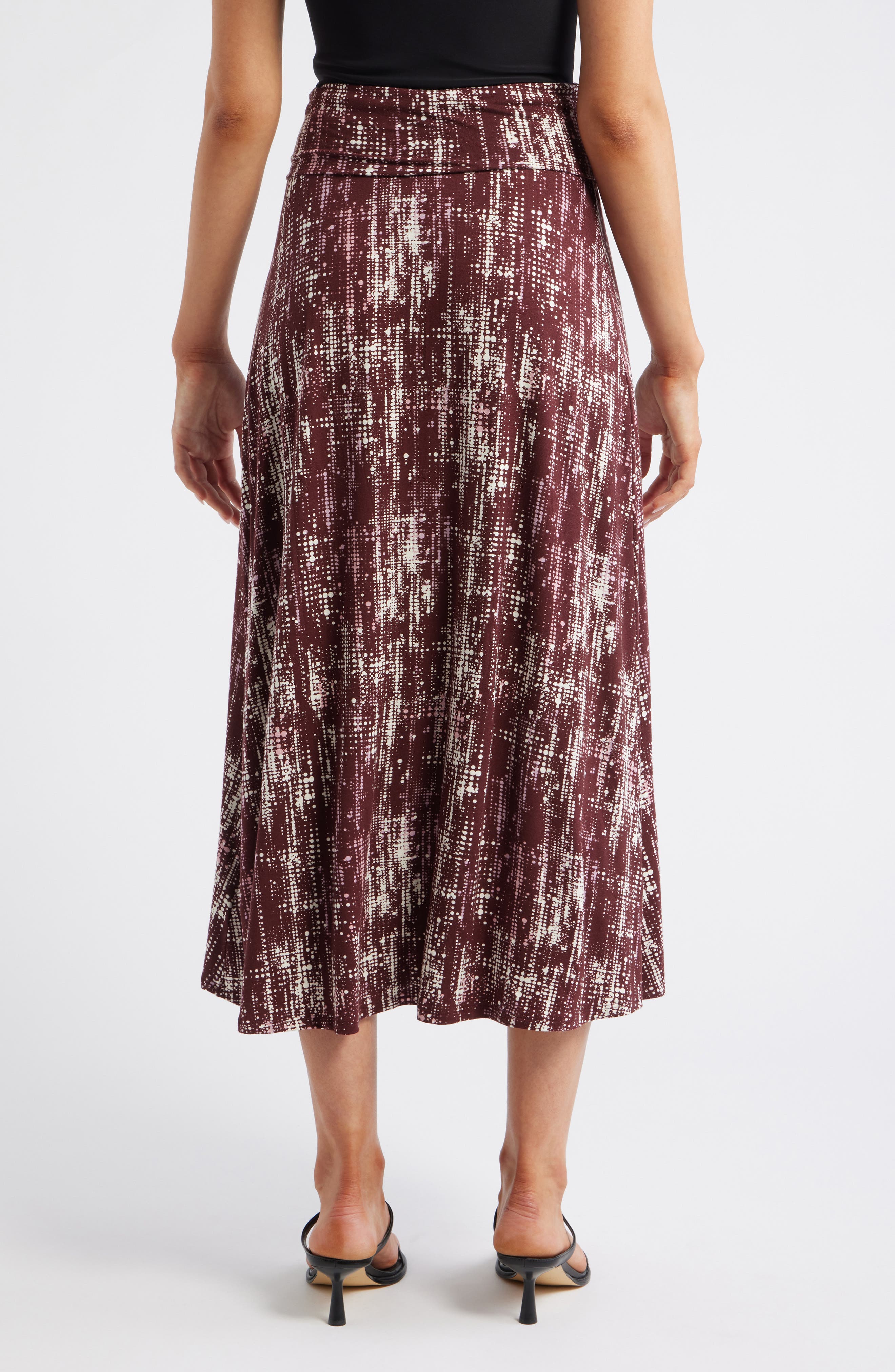 Roll Top Printed Maxi Skirt - image 2