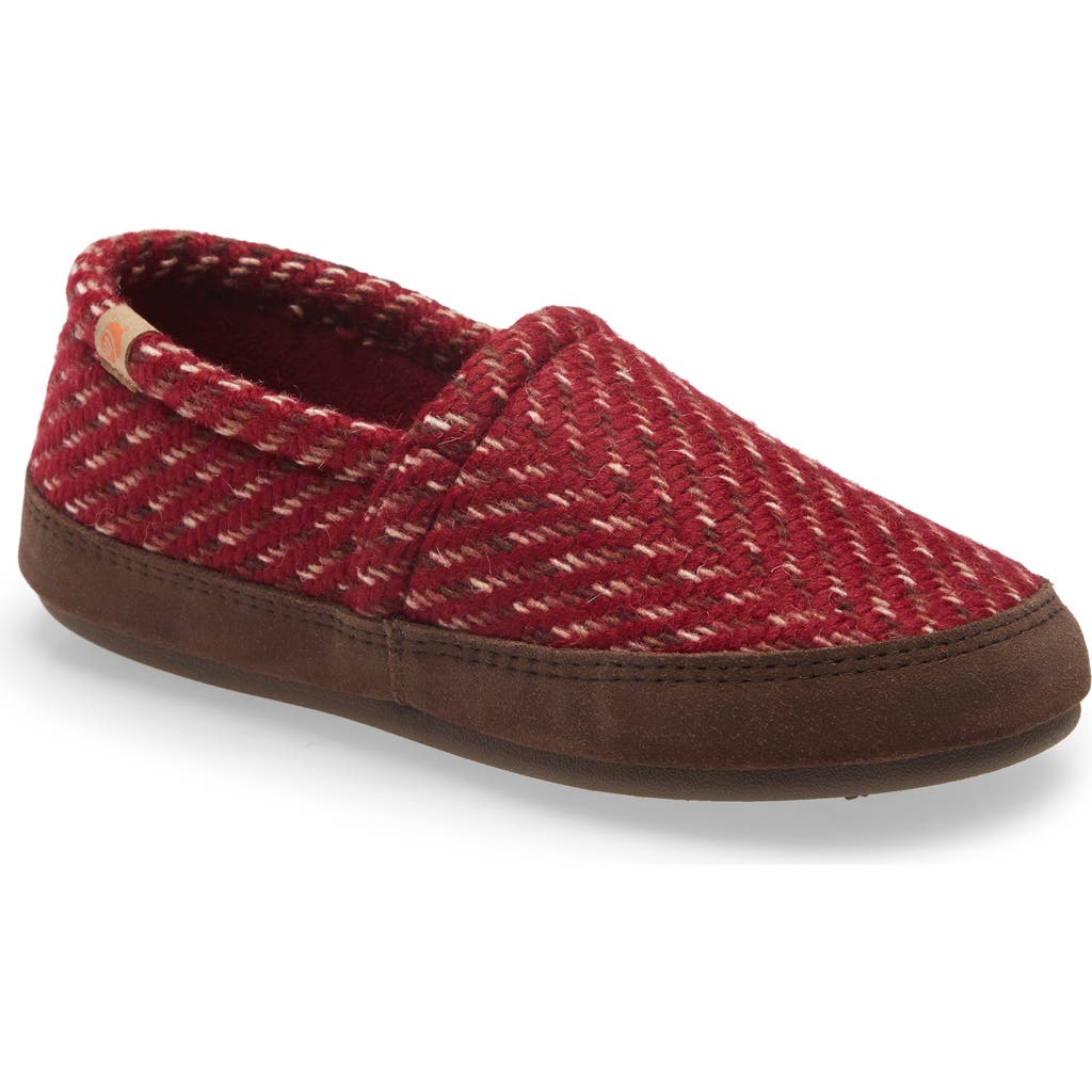 Acorn Moc Slipper in Garnet Woven Tweed  product