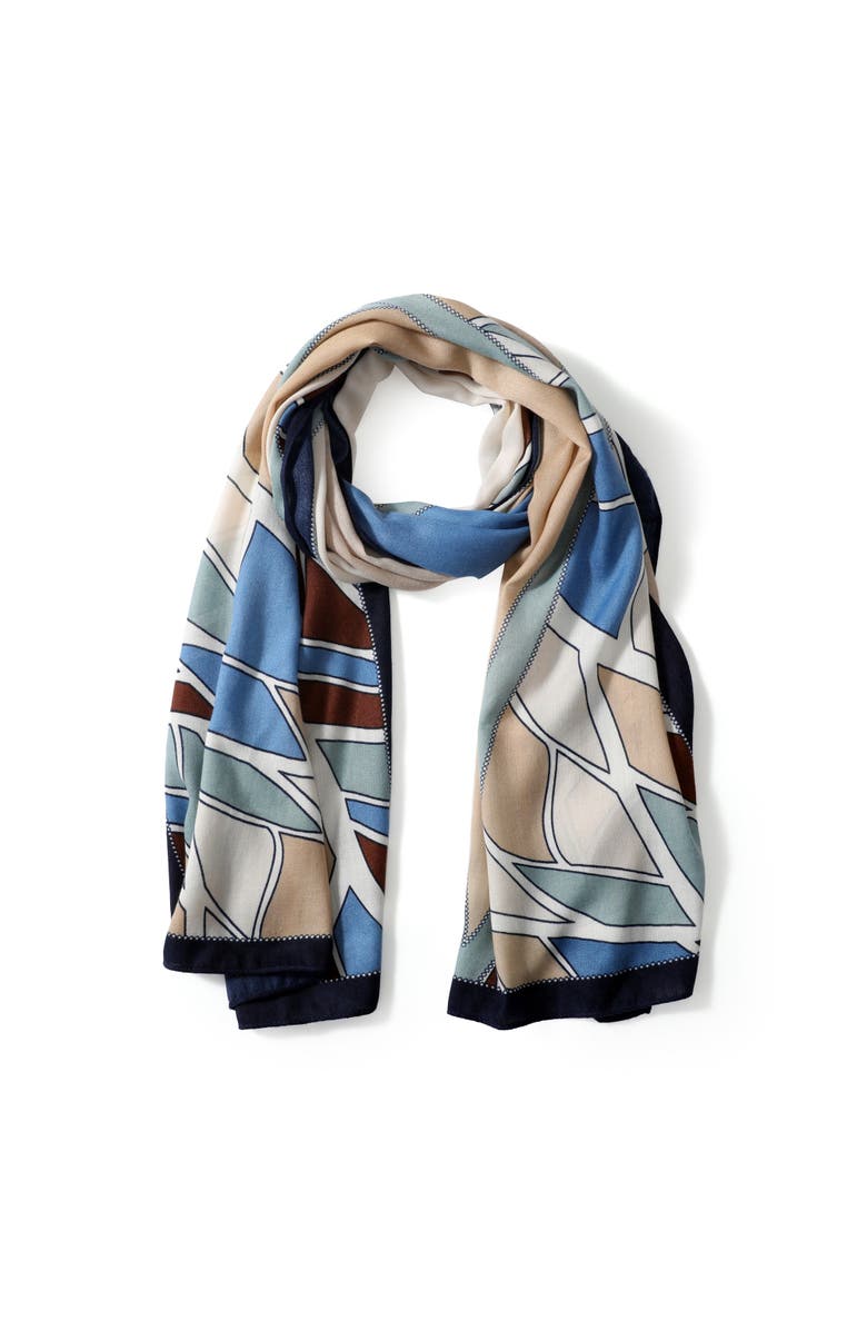 Youzey The Nicole Scarf, Alternate, color, Blue/Tan