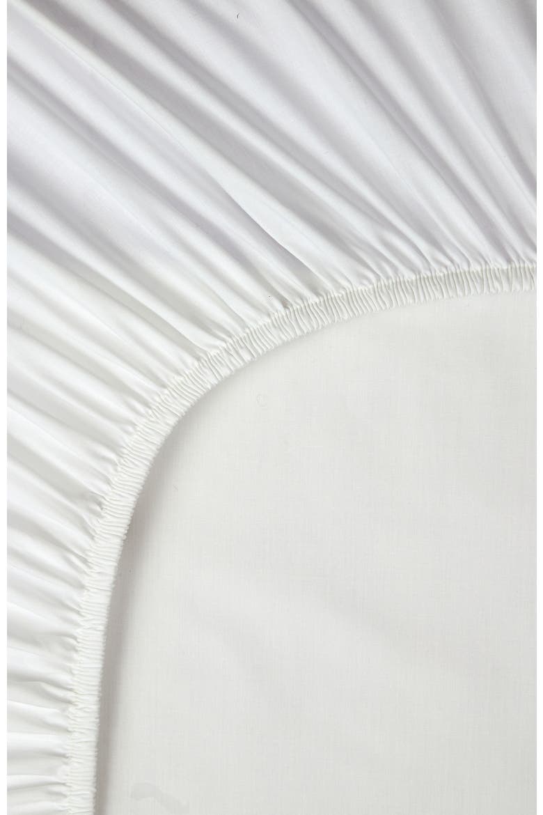 Wave Embroidered Edge Cotton Percale Sheet Set Bundles, Alternate, color, Rose Pink