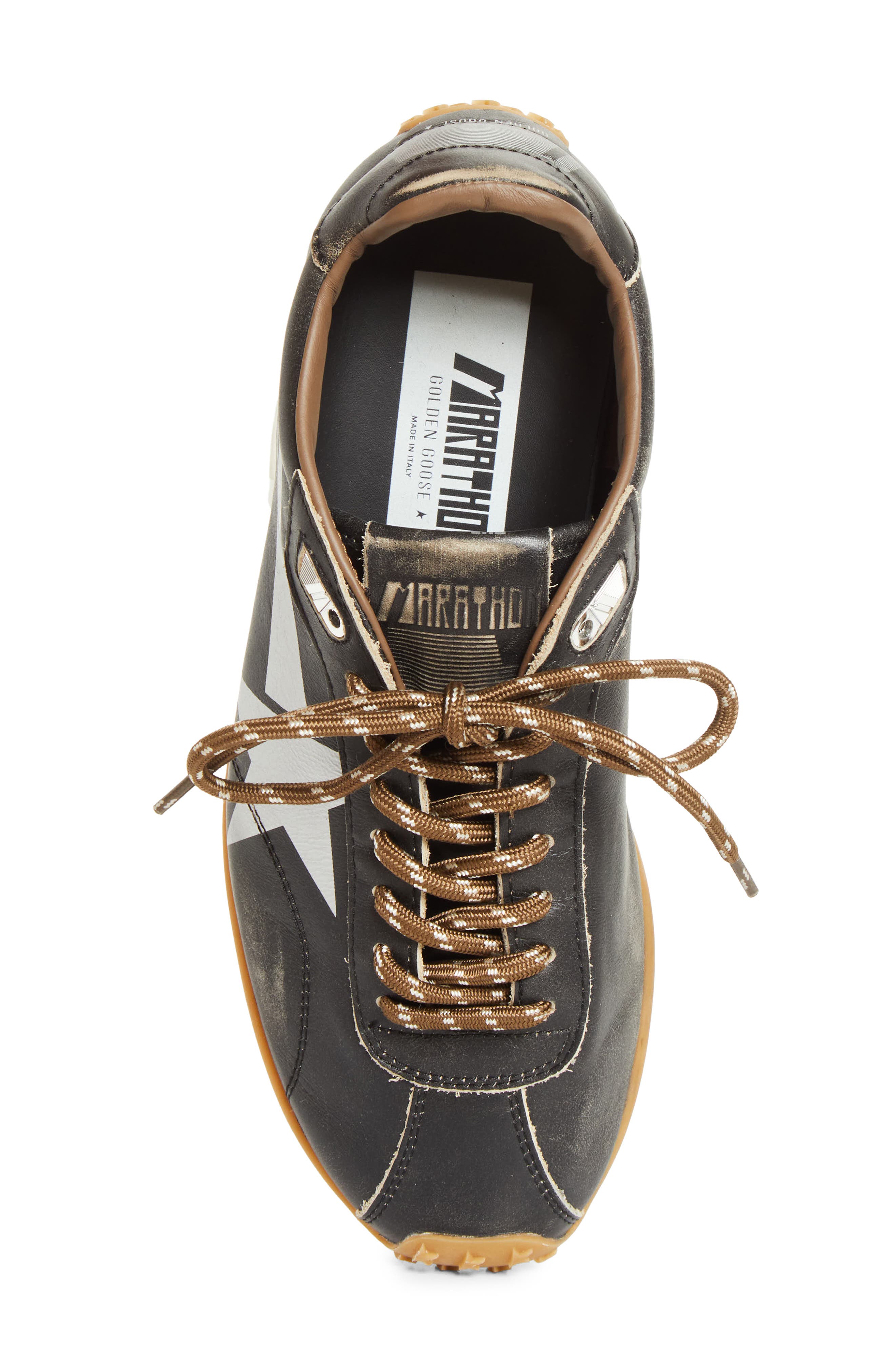 Golden Goose Marathon Speed Sneaker, Alternate, color, Black/ Silver