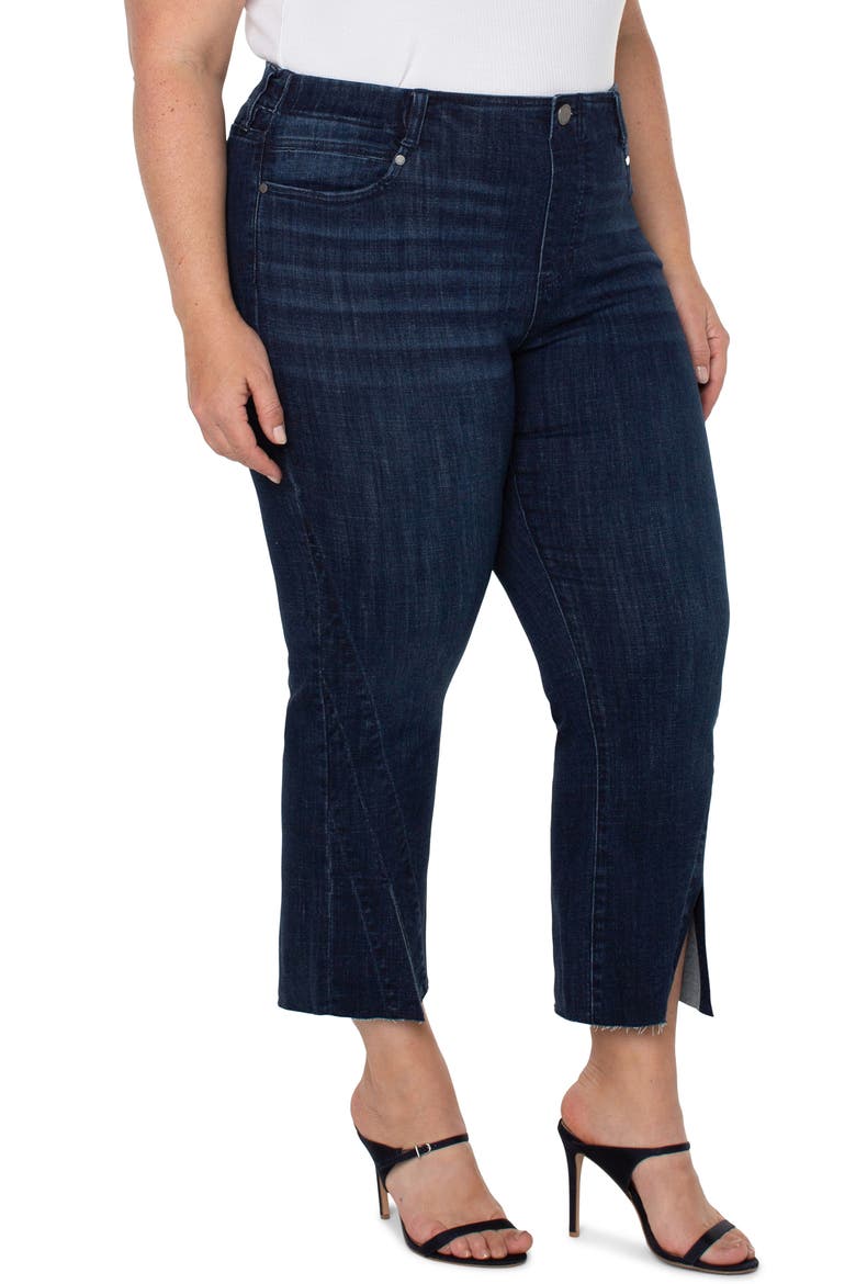 Gia Glider Pull-On Twisted Seam Crop Flare Jeans, Alternate, color, COLUMBIA