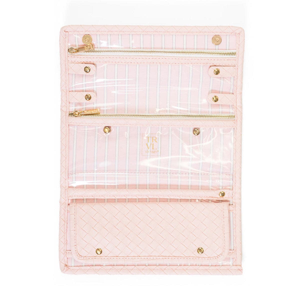 TRVL Design Woven Shell Jewel Wallet, Alternate, color, Pink