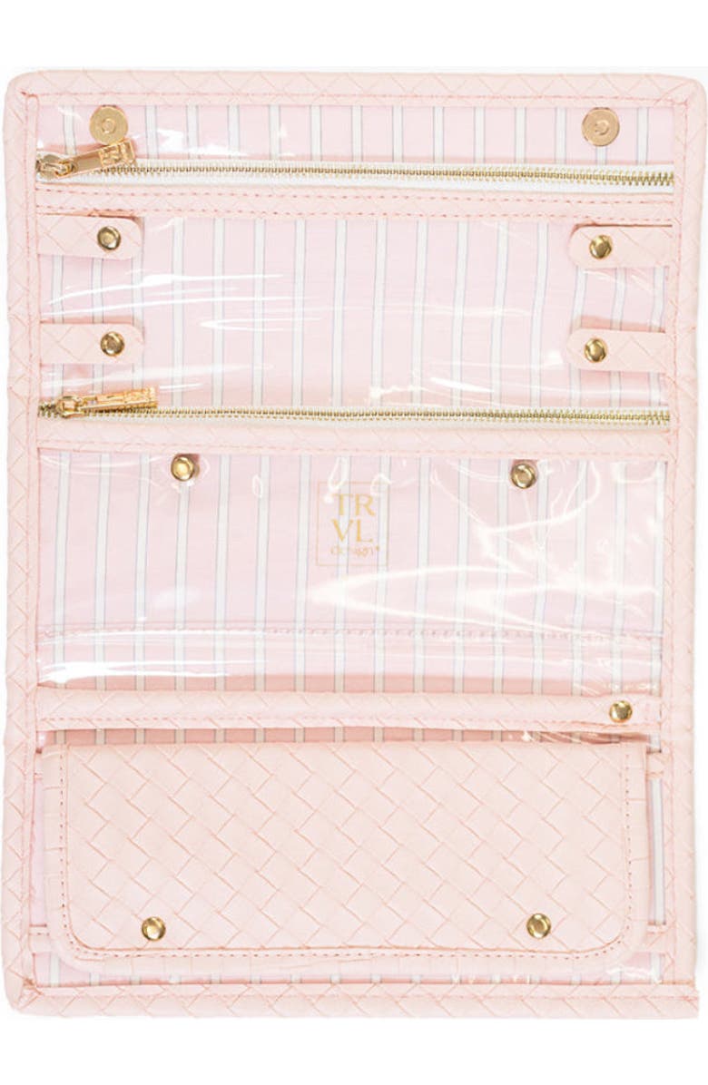 TRVL Design Woven Shell Jewel Wallet, Alternate, color, Pink