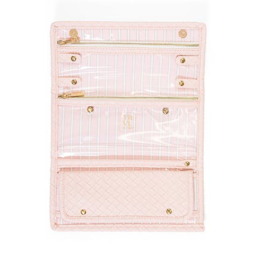 Trvl Design Woven Shell Jewel Wallet In Pink