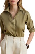 Lauren Ralph Lauren Broono Tissue Linen Button-Up Shirt