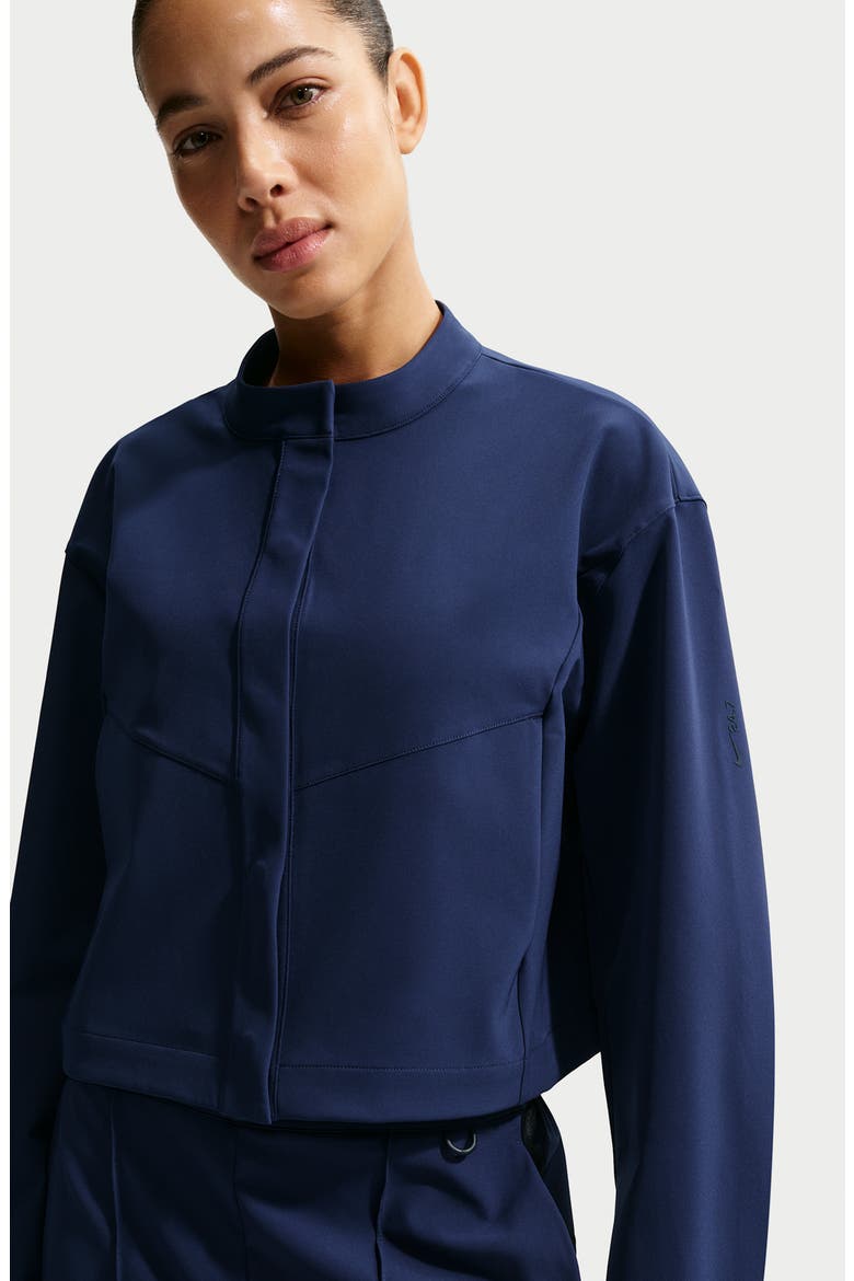 24.7 PerfectStretch Dri-FIT Crop Trench Jacket, Alternate, color, NAVY/BLACK/DARK OBSIDIAN
