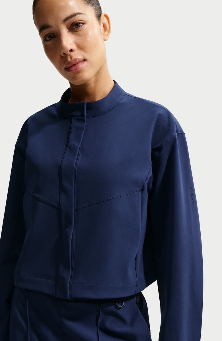Nike 24.7 PerfectStretch Dri-FIT Crop Trench Jacket, Alternate, color, Navy/Black/Dark Obsidian