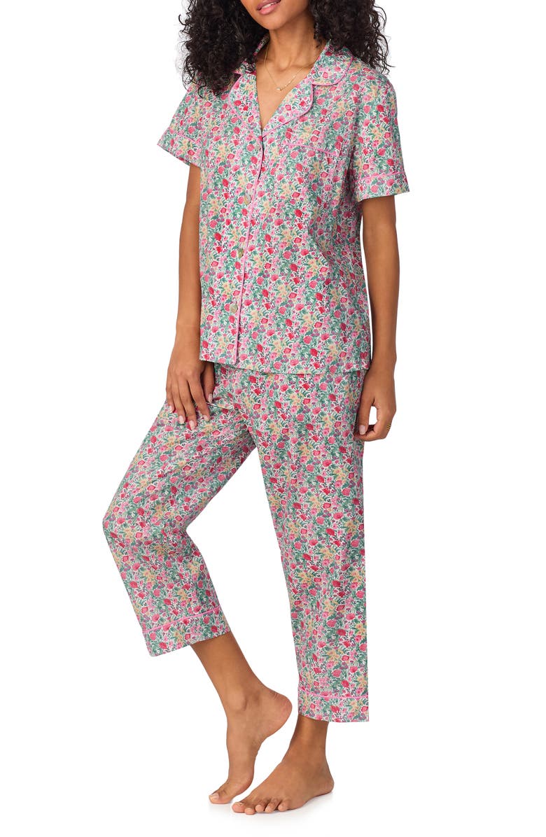 BedHead Pajamas Short Sleeve Crop Pajamas, Alternate, color, 
