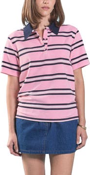 English Factory Stripe Polo Shirt