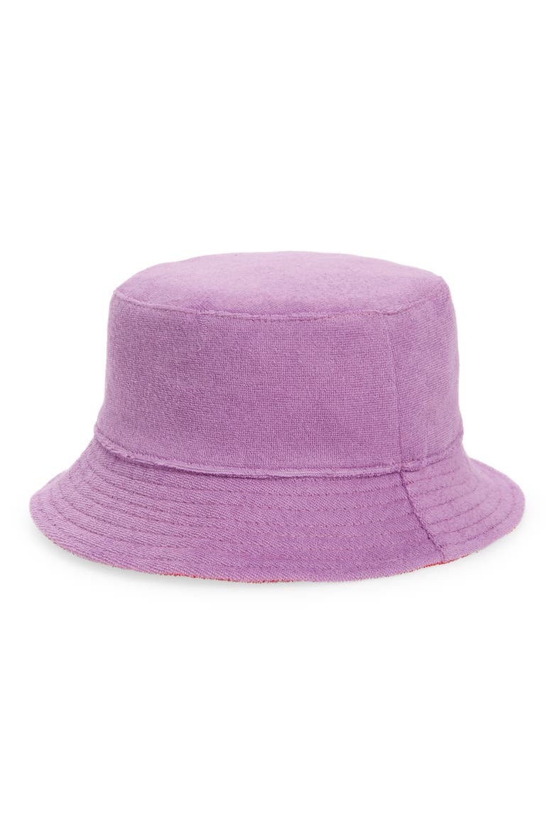 Kids' Terry Cloth Bucket Hat, Main, color, PURPLE SECRET