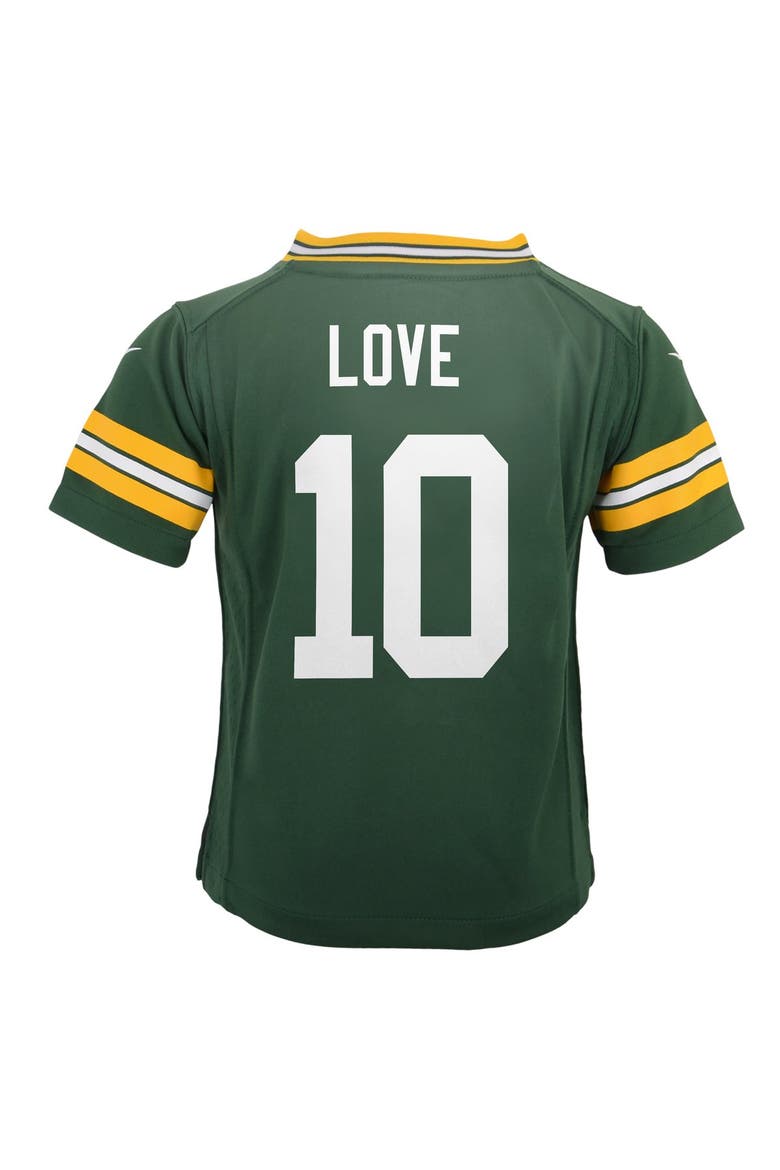 Infant Nike Jordan Love Green Green Bay Packers Game Jersey, Alternate, color, Green