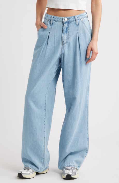 PTCL Pleated Wide Leg Jeans
