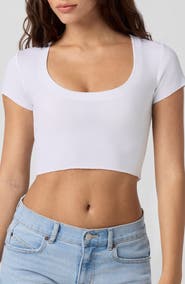 Florence by Mills Softie Rib Short Sleeve Crop Top