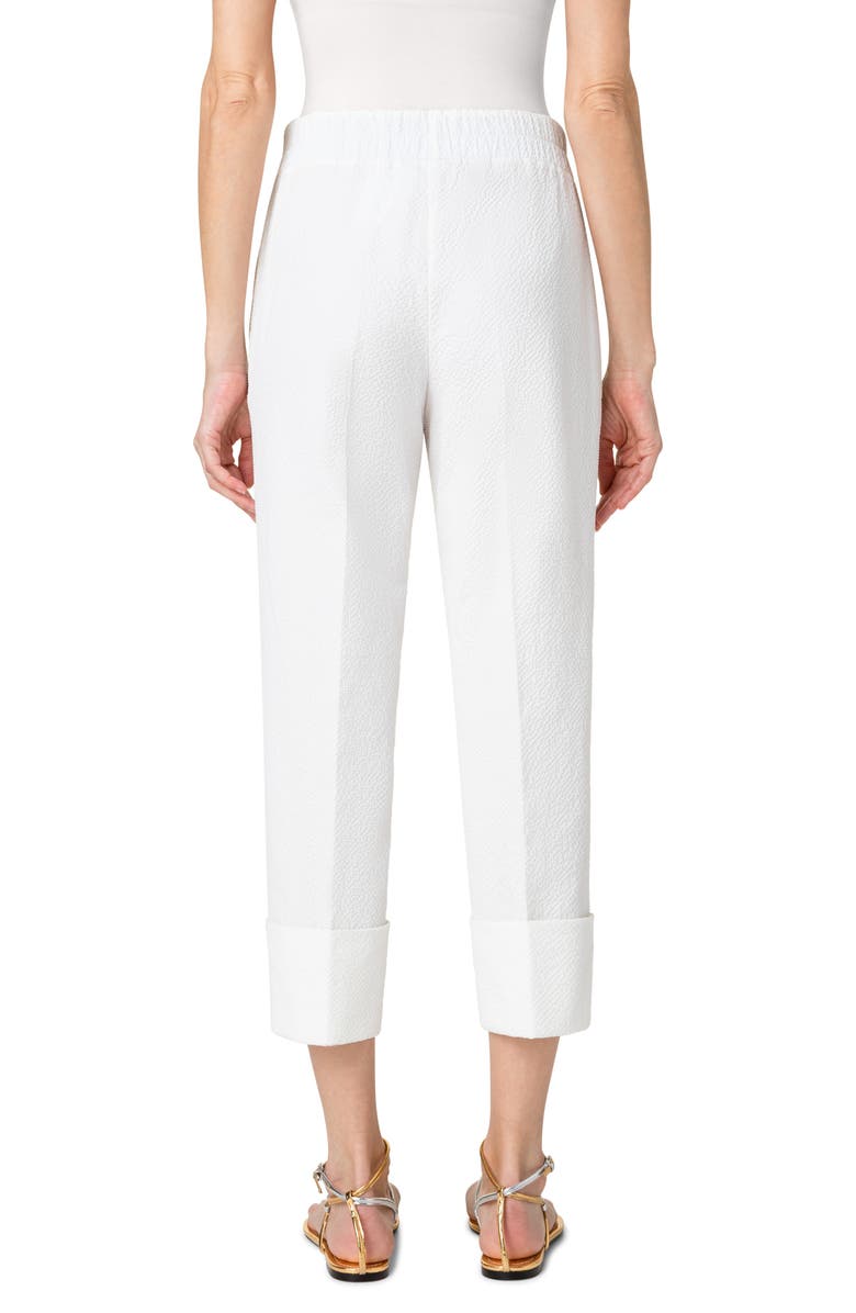 Akris punto Farell Wide Cuff Crop Pants, Alternate, color, 