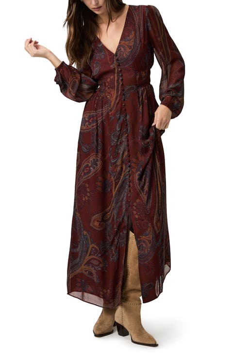 Juna Paisley Print Maxi Dress