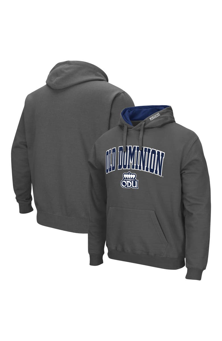 COLOSSEUM Men's Colosseum Charcoal Old Dominion Monarchs Arch and Logo Pullover Hoodie, Main, color, Charcoal