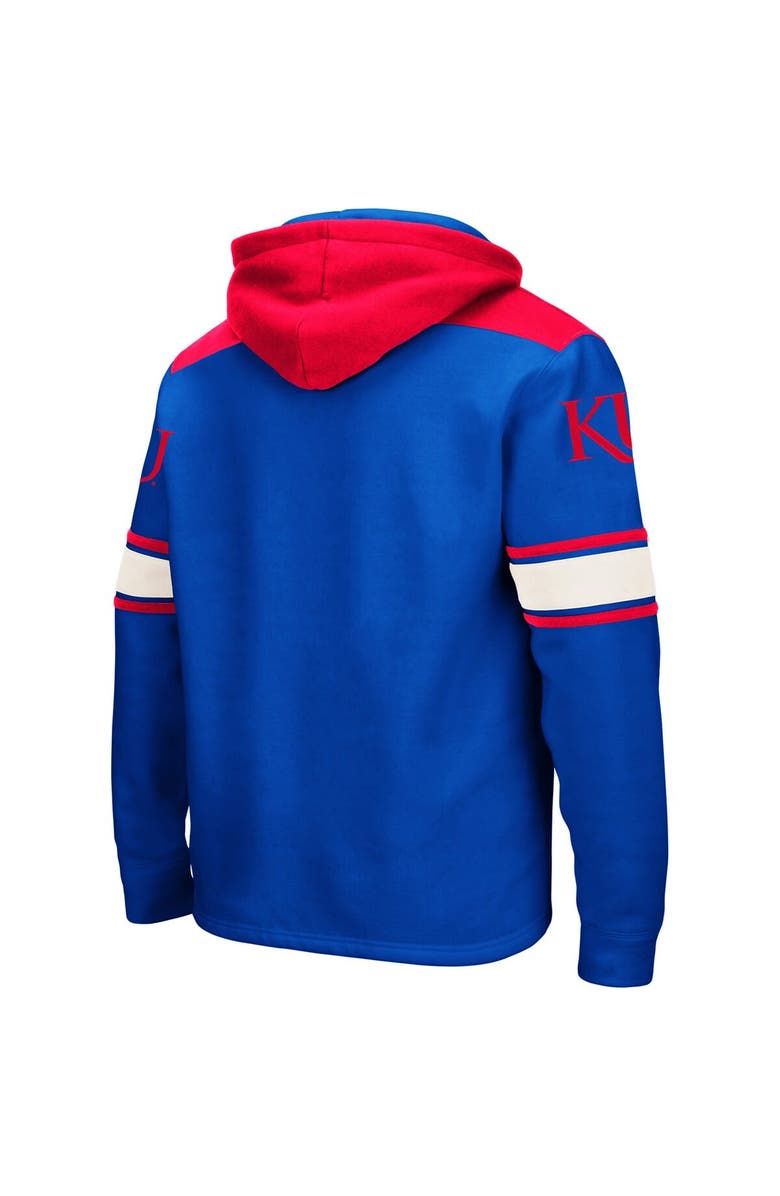 COLOSSEUM Men's Colosseum Royal Kansas Jayhawks 2.0 Lace-Up Pullover Hoodie, Alternate, color, Royal