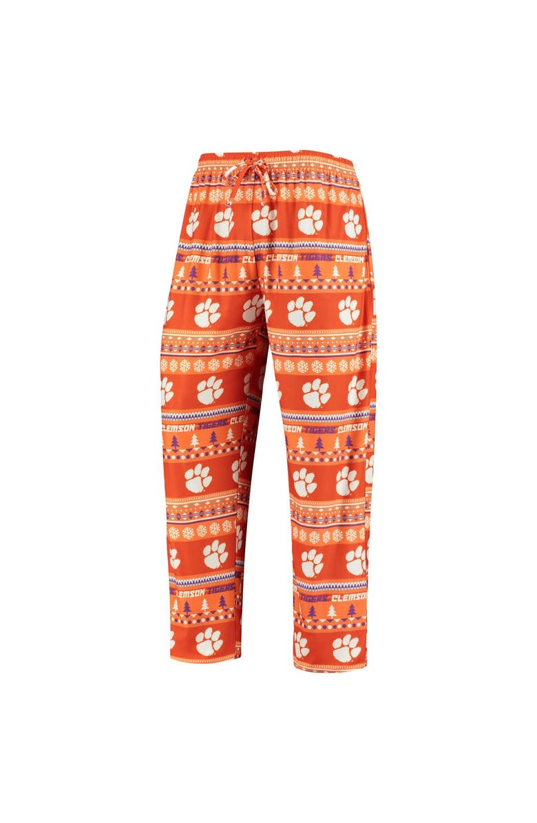 CONCEPTS SPORT Men's Concepts Sport Orange Clemson Tigers Ugly Sweater Knit Long Sleeve Top and Pant Set, Alternate, color, Orange