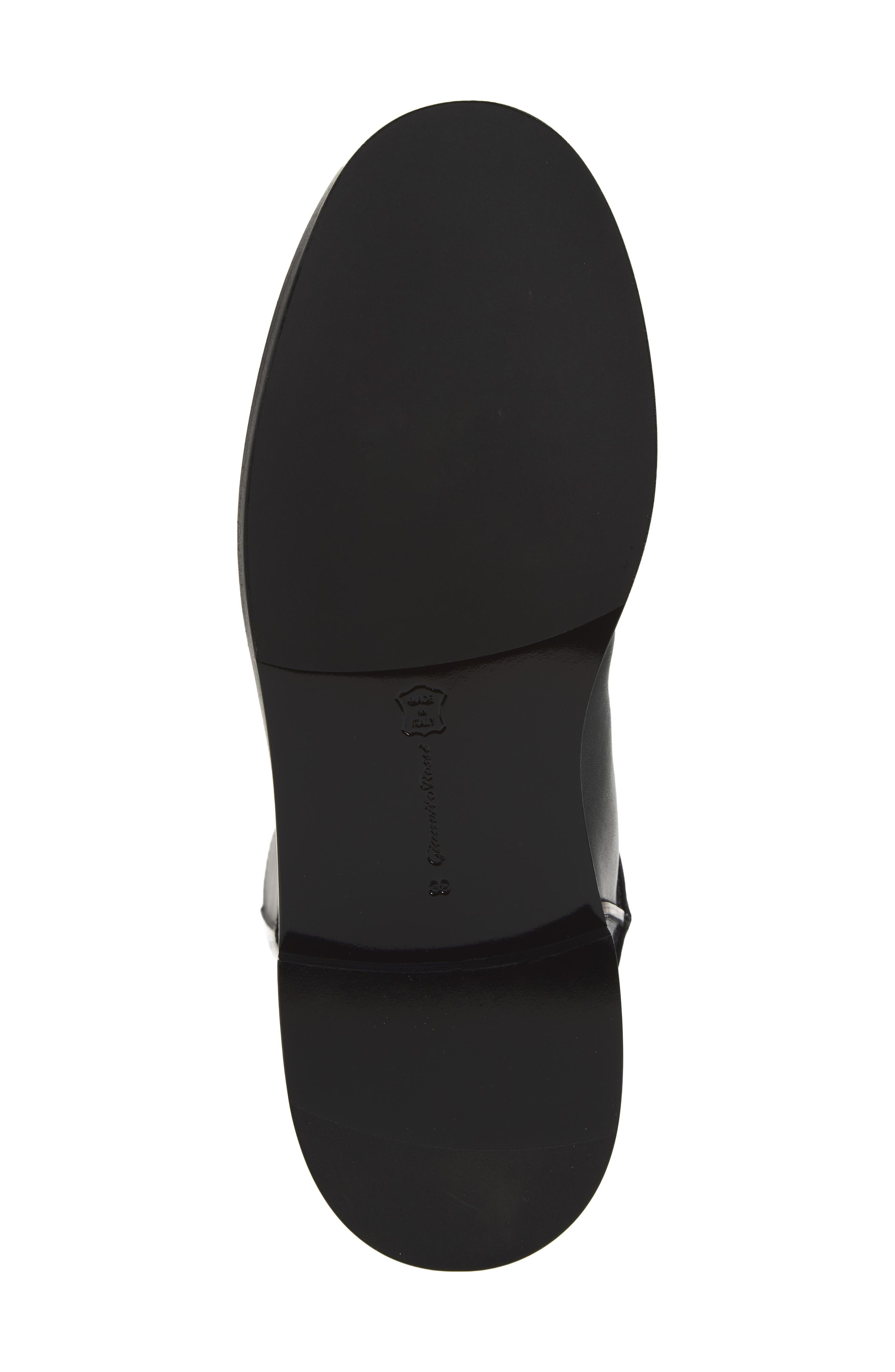 Étrier Leather Knee High Boot, Alternate, color, BLACK