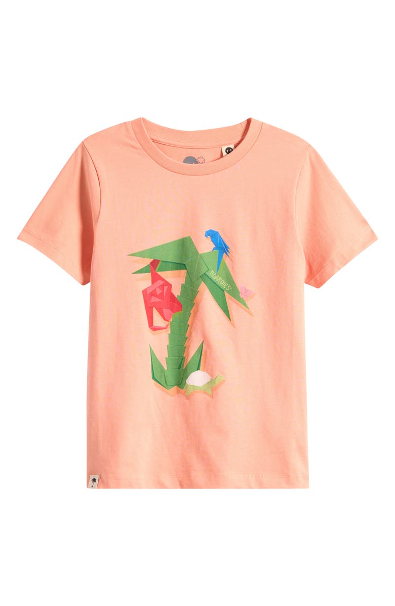 Boardies Kids' Origami Cotton Graphic T-Shirt, Main, color, Peach