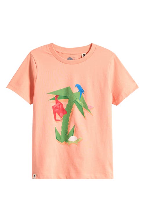 Boardies Kids' Origami Cotton Graphic T-shirt In Orange