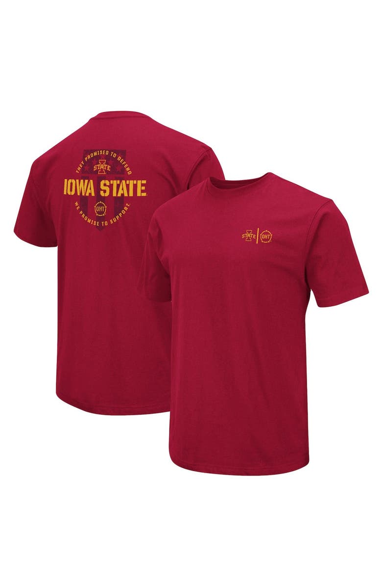 COLOSSEUM Men's Colosseum Cardinal Iowa State Cyclones OHT Military Appreciation T-Shirt, Main, color,