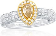 SOUZANA by Suzy Levian 14K Gold Pink Diamond Ring
