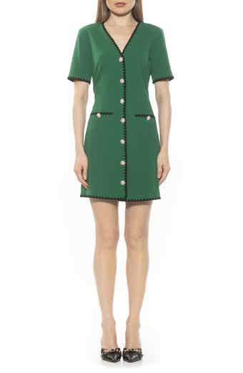 Alexia Admor Jaiya Short Sleeve Button Front Dress