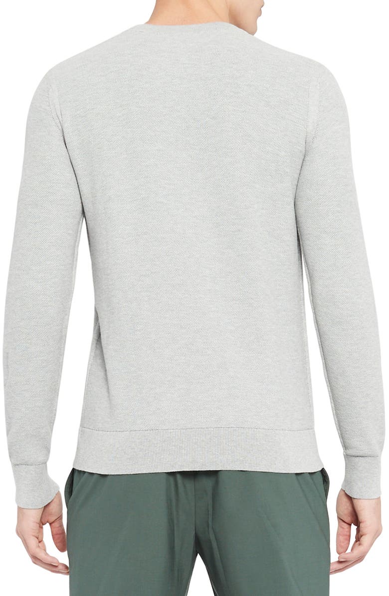 Theory Riland Long Sleeve Piqué Crewneck, Alternate, color, 