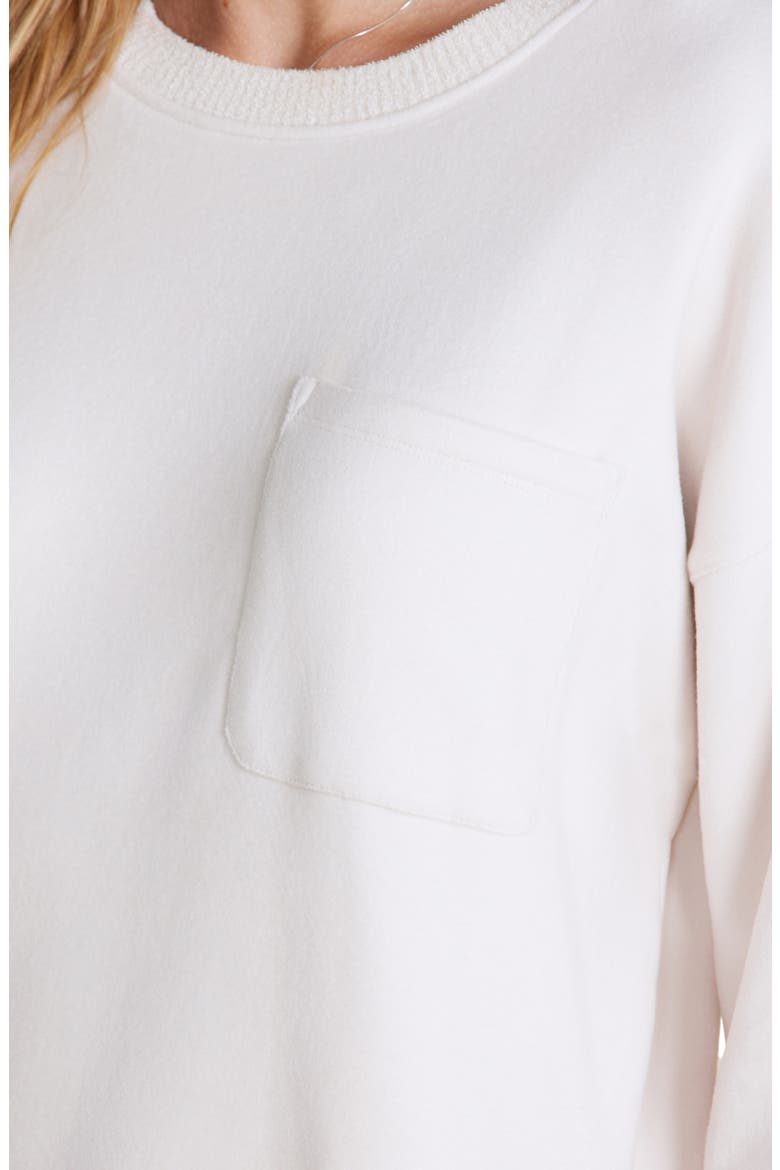 Malibu Collection® Brushed Fleece Sweatshirt, Alternate, color, SAND DUNE