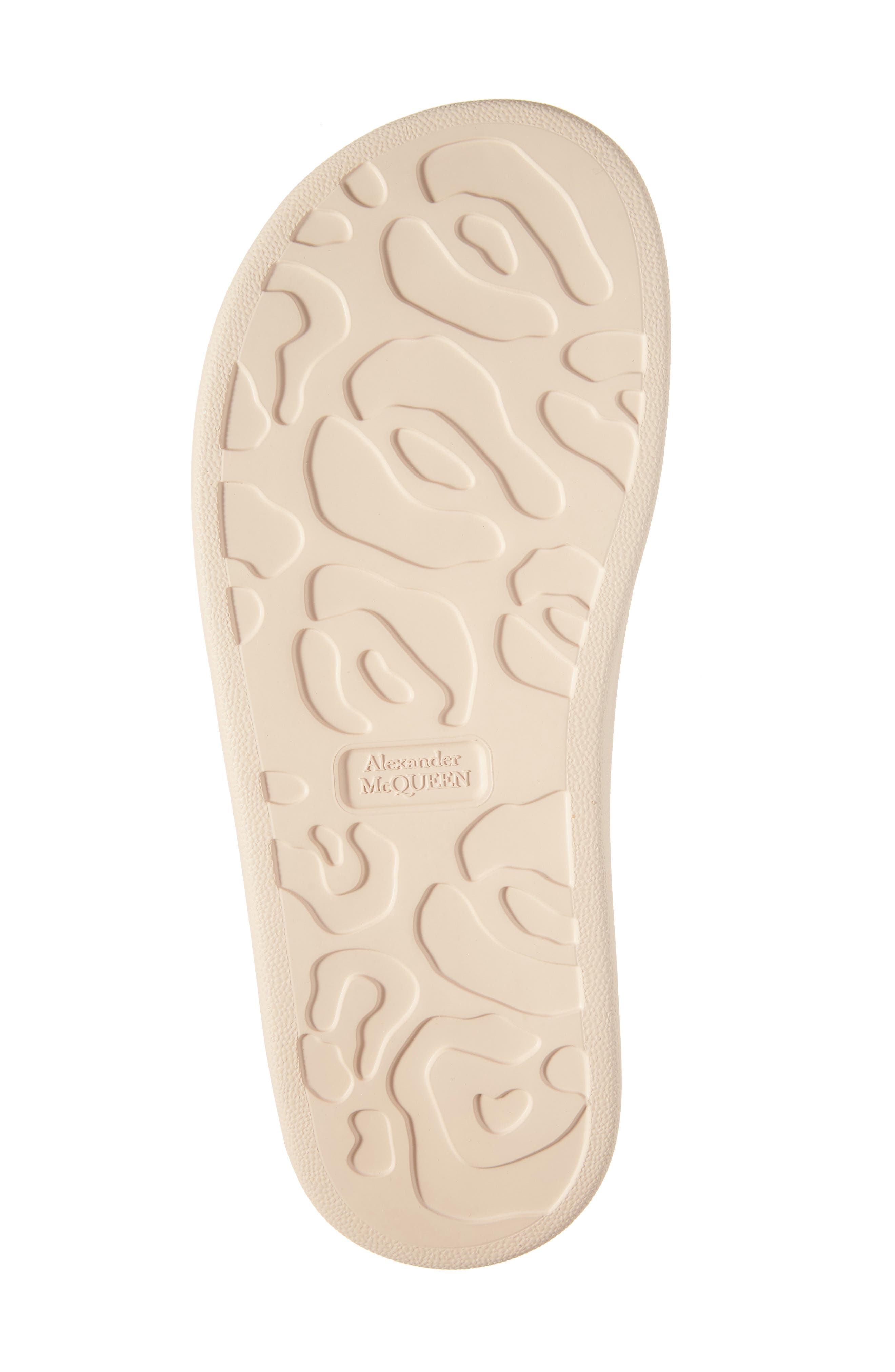 McQueen Oversize Slide Sandal, Alternate, color, Ivory/ Oat/ Silver