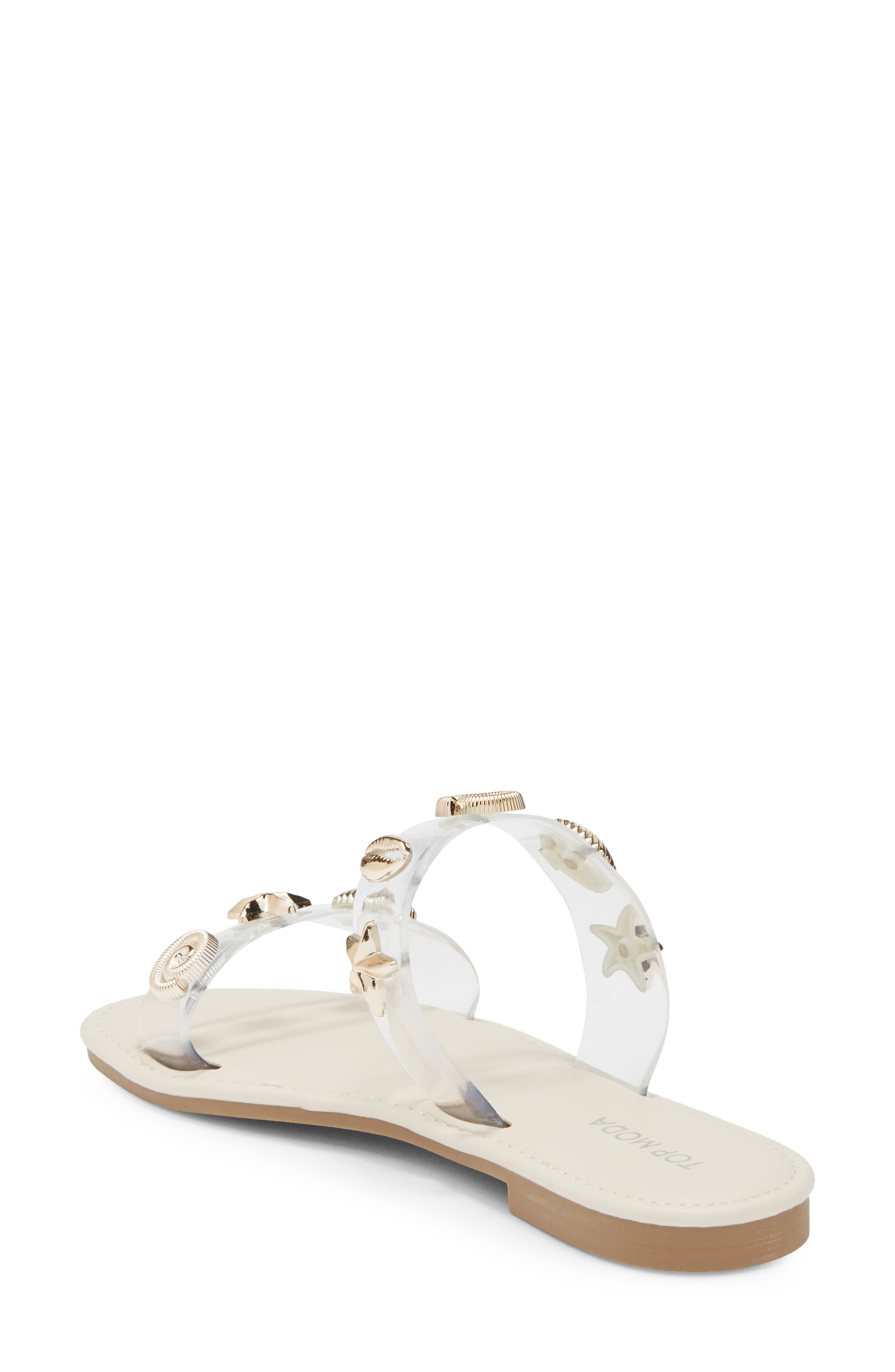 Aria Double Strap Slide Sandal, Alternate, color, CLEAR