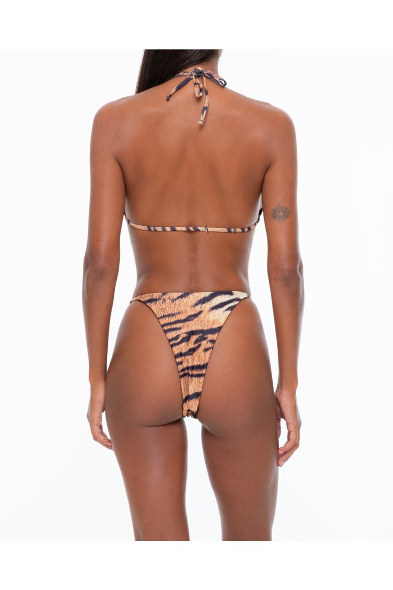 Iris Leo Print Bikini Top, Alternate, color, Orange