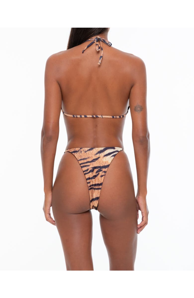 One Empire Iris Leo Print Bikini Top, Alternate, color, Orange